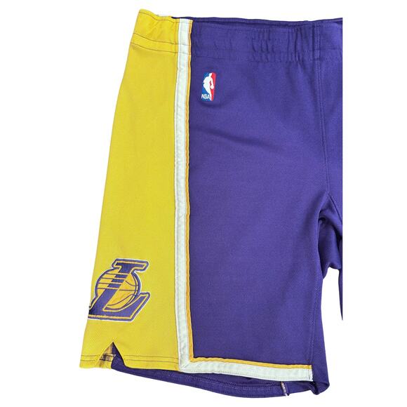 Adidas NBA Los Angeles Lakers Purple Gold Athletic Shorts XXL - Picture 2 of 8